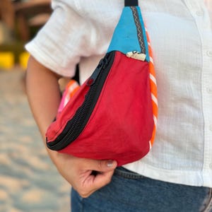 A Unique Gift Upcycled Fanny Pack – Eco-Friendly, and Colorful