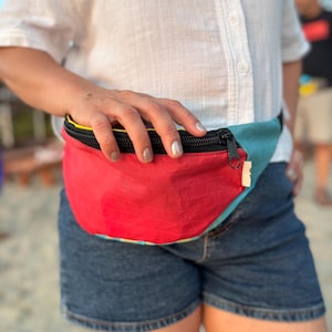 A Uniqe Gift Upcycled Fanny Pack – Unique, Eco-Friendly, and Colorful