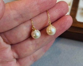 Dangle Pearl Earrings | Pearl Earrings | Akoya Pearl | Freshwater Pearl