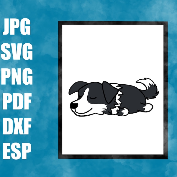 Sleeping Dog SVG, Cute Dog Digital Design, Pet Lovers Craft File, Peaceful Puppy Clipart, Animal Silhouette, Cozy Dog Nap Graphic