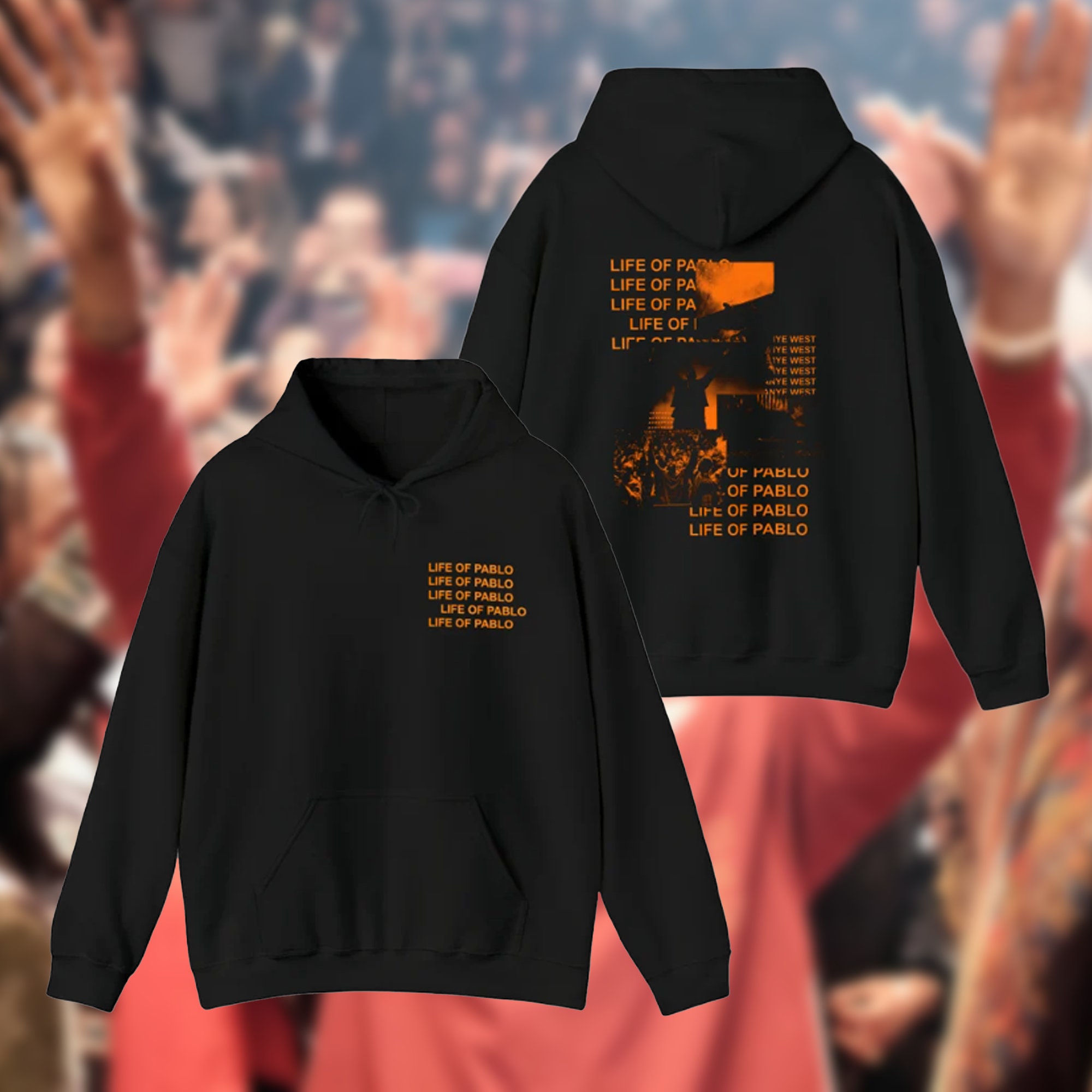 thumbnail image 2 of 'I Feel Like Pablo' Burgundy Hoodie - Kanye West 'The Life Of Pablo' Replica - Sizes S-3X 2 of 6