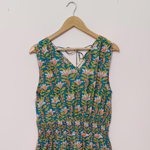 Beautiful Hand Print Dress,Handblock Cotton Dress,Indian Print Dress,Cotton Block Dresss,Block Print Dress,Long Dresses.