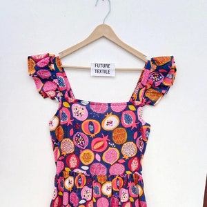 Hand Block Printed Cotton Dress: Indian Tunic Gown