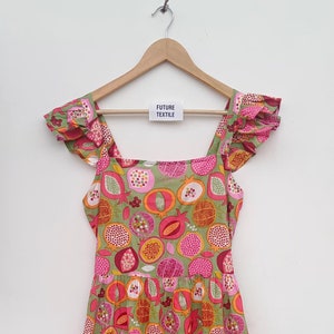 Hand Block Printed Cotton Dress: Indian Tunic Gown