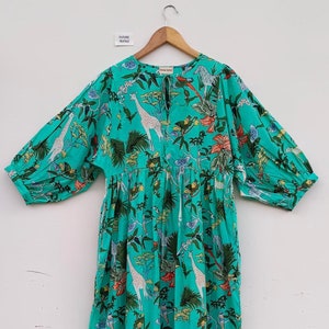 Handblock Floral Women Wear Dress, Midi Dress, Mini Dress, Long Block Print Dress, Cotton summer dress, Flower girl dress