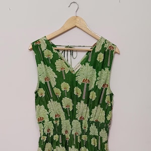 Handblock Cotton Dress: Indian Print Long Dress
