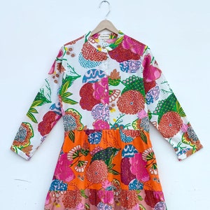 Handblock Print Cotton Dress: Indian Summer Midi Dress