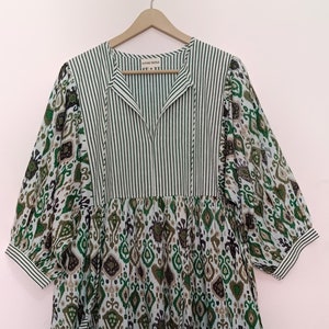 Handmade Block Print Cotton Dress: Floral Summer Wear