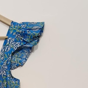 Hand Block Printed Cotton Dress: Sleeveless Summer Gown