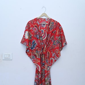 Cotton Kaftan, Indian Floral Kaftan, Long Caftan,Dress For to be Moms, Beach Cover up, Sleepwear, Indian Kaftan, Maxi Dress,Bikini Cover Up