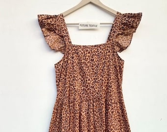 Hand Block Printed Cotton Dress: Indian Floral Tunic Gown