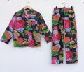 Hand Block Print Cotton Pajama Set: Indian Floral Nightwear product logo