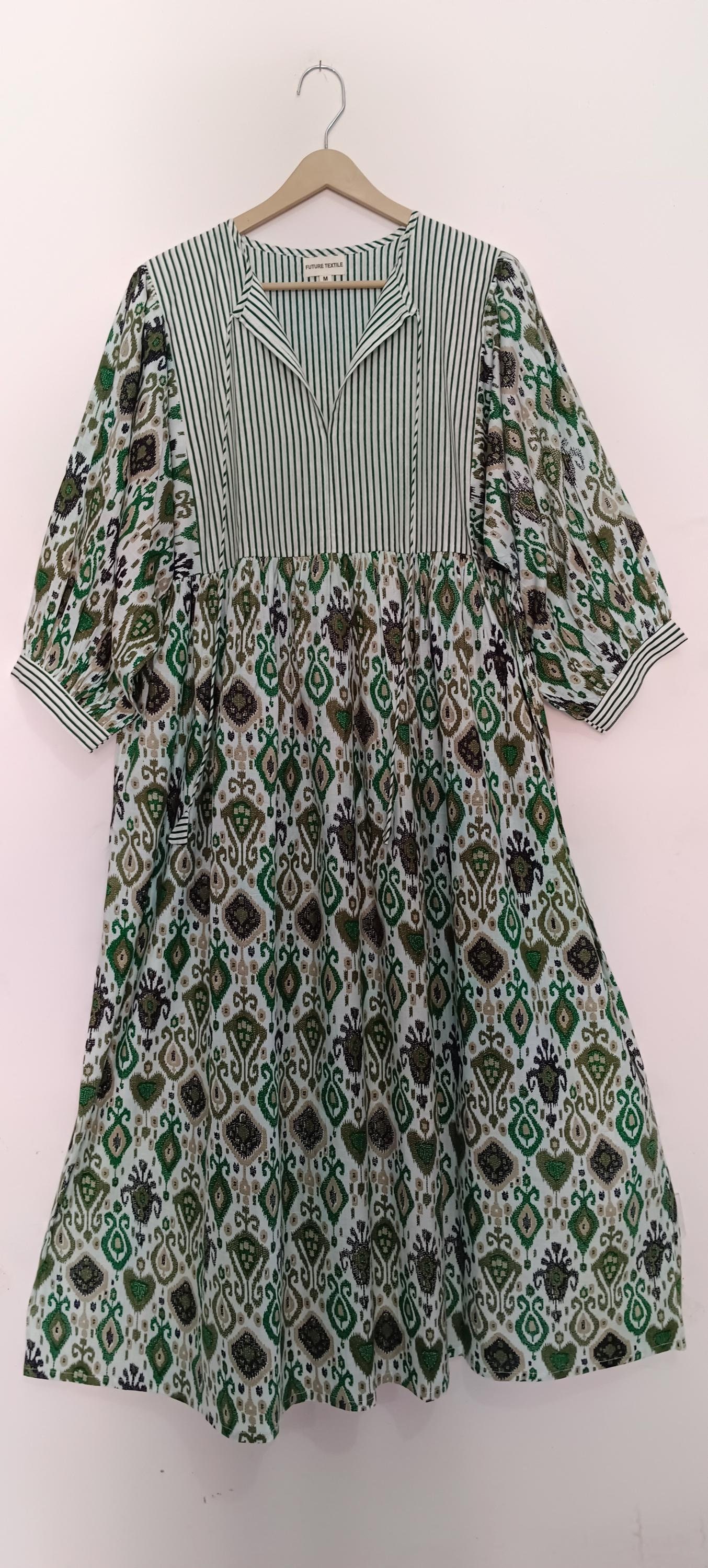 Handmade Block Print Cotton Dress: Floral Summer Wear