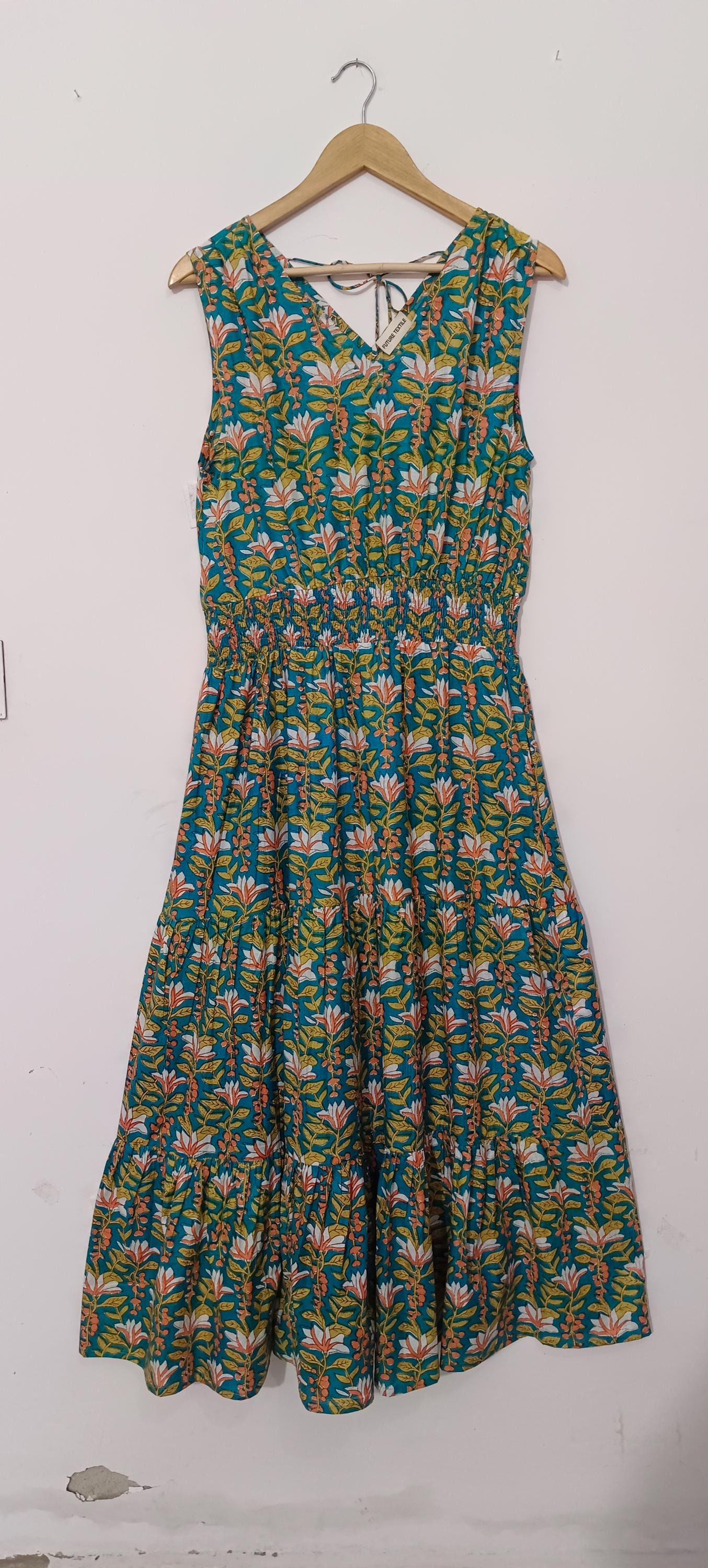 Beautiful Hand Print Dress,Handblock Cotton Dress,Indian Print Dress,Cotton Block Dresss,Block Print Dress,Long Dresses.