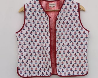 Handmade Cotton Kantha Jacket: Indian Patchwork Quilted Coat