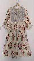 Handblock Floral Women Wear Dress, Midi Dress, Mini Dress, Long Block Print Dress, Cotton summer dress, Flower girl dress, product logo