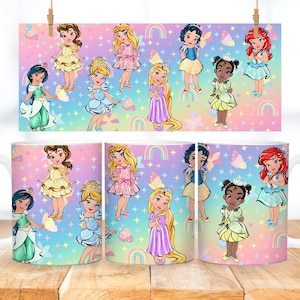 Princess mug wrap, png digital download, no physical items will be sent. 11oz mug wrap