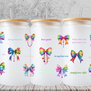 16oz bows libbey glass can wrap, 1 png file. bright colourful. Digital down load no physical item will be sent