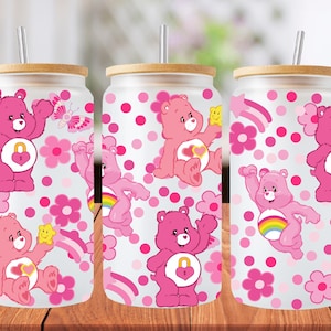 16oz carebears libbey glass can wrap, 1 png file. bright colourful. Digital down load no physical item will be sent
