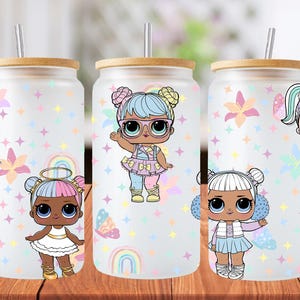 16oz dolls libbey glass can wrap, 1 png file. bright colourful. Digital down load no physical item will be sent