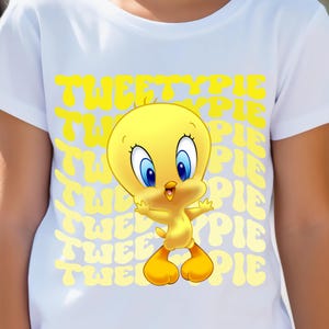 Tweety pie 1 png perfeito para camisetas ou pijamas, 1 arquivo png. colorido brilhante. Download digital nenhum item físico será enviado