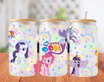 16oz little pony libbey lata de vidro embrulhar, 1 arquivo png. colorido brilhante. Download digital nenhum item físico será enviado