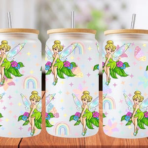 16oz tinkerbell princess libbey glass can wrap, 1 png file. bright colourful. Digital down load no physical item will be sent