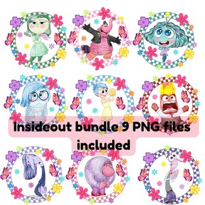 Paquete de imágenes PNG de Inside Out: 9 imágenes PNG incluidas, descarga digital, fondo transparente