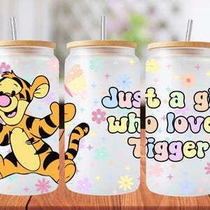 16oz Winnie the Pooh libbey glass can wrap, 1 png file. bright colourful. Digital down load no physical item will be sent