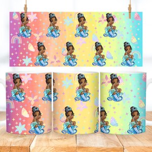 Princess tiana mug wrap, png digital download, no physical items will be sent. 11oz mug wrap