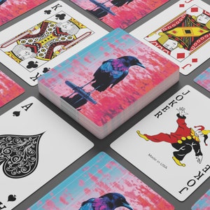 Custom pokerkaarten met vogelprint | Themakaarten | Gepersonaliseerde Vogel-ontwerpkaarten | Pokerspel met vogelpatroon | Aanpasbare vogelkaarten