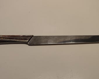 Vintage kitchen knife, stainless steel, lunch, dinner, main course, hostess gift, chef, Bulgaria, Veliko Tarnovo, 1970s