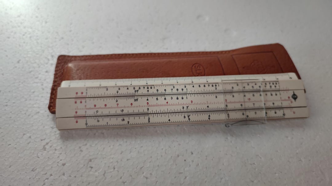 Old Sliding Math Machine Vintage Slide Ruler Scala,logarithmic Slide Ruler,engineering Tool ...