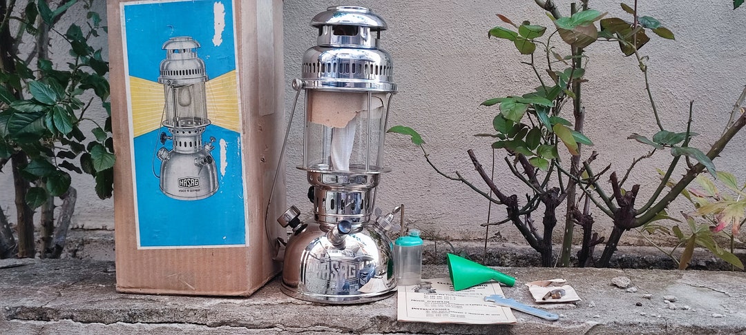 HASAG - Hugo Schneider AG - Lampada a olio - Ottone, Vetro - Catawiki
