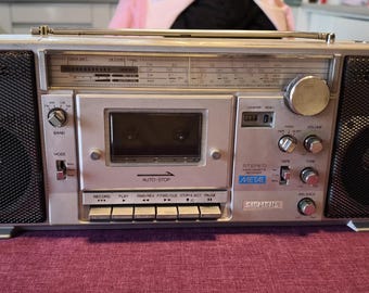 Vintage Siemens club 816,cassette stereo recorder,4 band radio,boombox,Germany ,1980s,very rare,collectible, gift, tape player