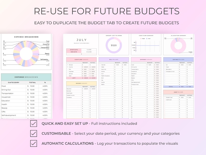 Couples Budget Spreadsheet, Google Sheets Template, Weekly Monthly Budget, budgeting, personal finance, budget template, joint finances image 6
