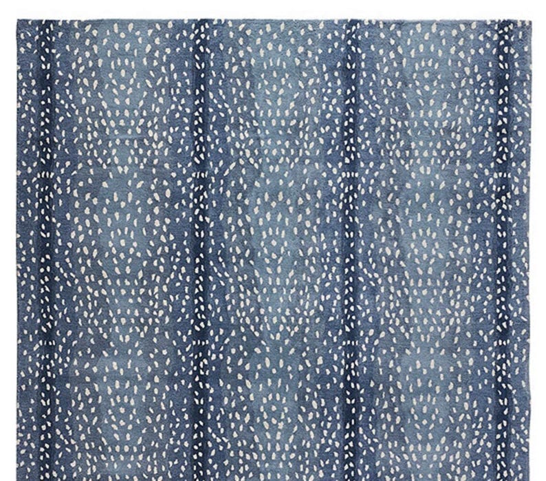 Antilope Blue BD Traditional Oriental Rug, Handmade Tufted 100% Wool ...