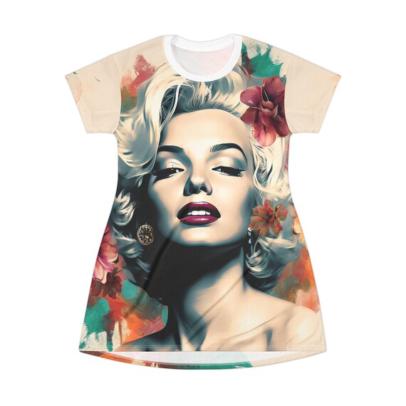 Marilyn Monroe | Boho Vintage | T-shirt Dress (AOP) - Etsy