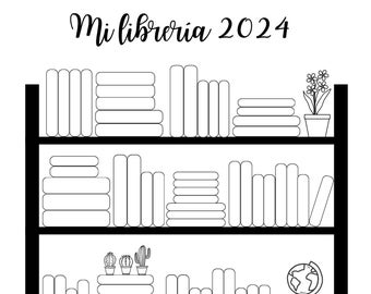 Plantilla para reading journal Mi librería 2024