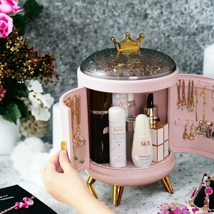 Desk Makeup Organizer Box Large Capacity Cosmetic Jewelry Storage Drawer Bathroom Dressing Table Sundries Container,Cosmetic Organizer