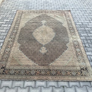 6x9 Brown Rug, Persian Area Rug, Home Decor Rug, Rustic Rug, Vintage Rug, Bohemian Decor Rug, Heriz Area Rug, Antique Rug, Tribal Rug, 6x9