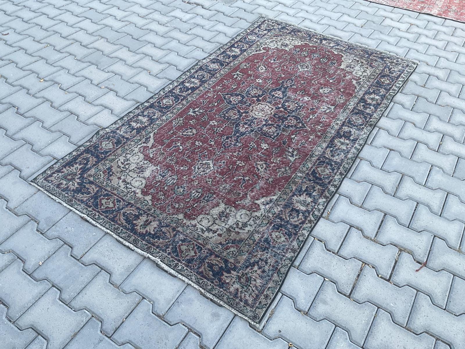Tapis Oushak Tissé Main Laine/soie Rouge - 90x150 Cm (3x5 Pieds) - Neuf Avec étiquettes