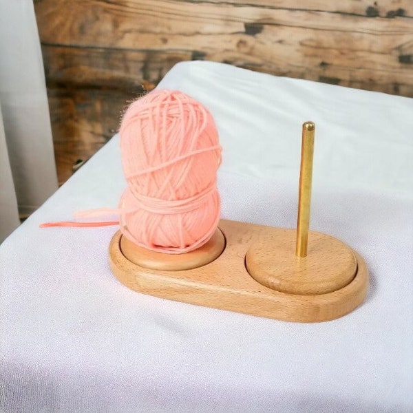 Wooden Yarn Holder Spinning Knitting Tools Beginner Crochet Accessories Stand Sewing Thread Spool Wool Ball Winder Stand Tool