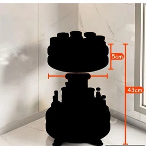 Rotations-Gewürzregal-Organisatorglas-Dosen für Küchenzubehör Rutschfeste Aufbewahrungsschale aus Kohlenstoffstahl für Gewürze und Gewürze 2 layer