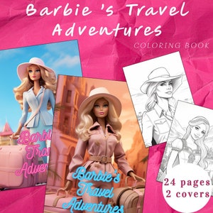 32 Barbiie Style Coloring Page, Barbie Coloring Book, Coloring Book, Adults  Kids Instant Download, Barbie Fashion Runway, Printable PDF 