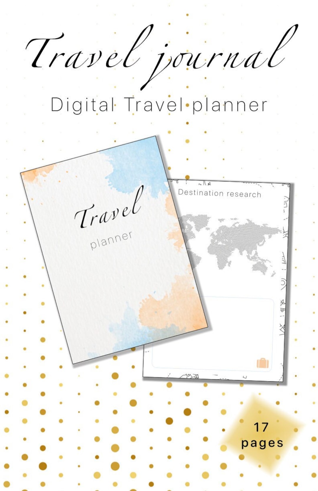 Digital Travel Journal, Travel Planner, Vacation Planner, Travel