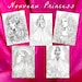 30 Princess Coloring Page Princess Coloring Book Fantasy - Etsy