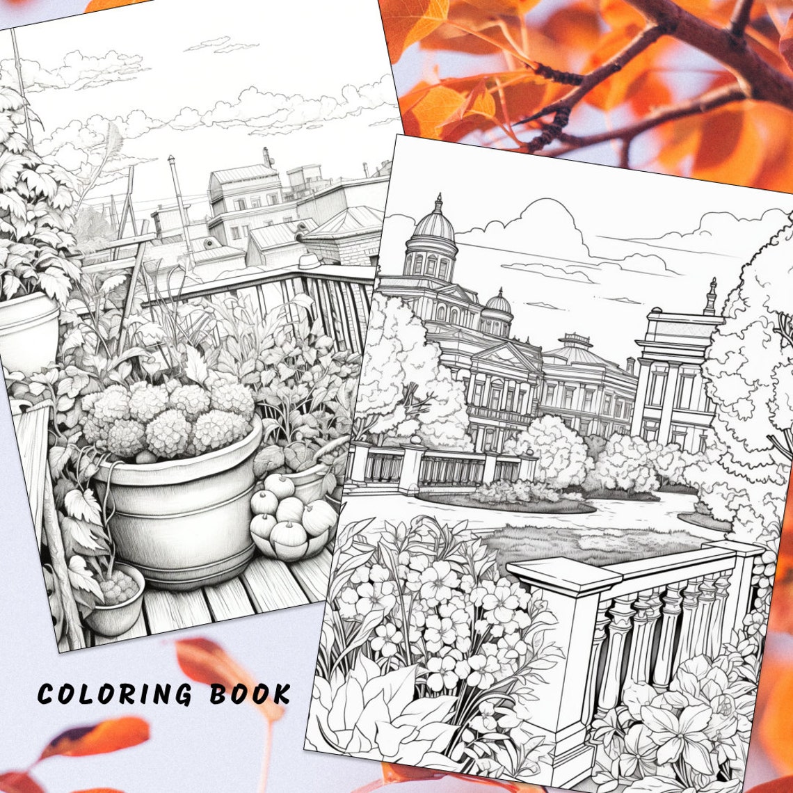 30 Autumn Coloring Page, Autumn Coloring Book, Coloring Book, Adults ...