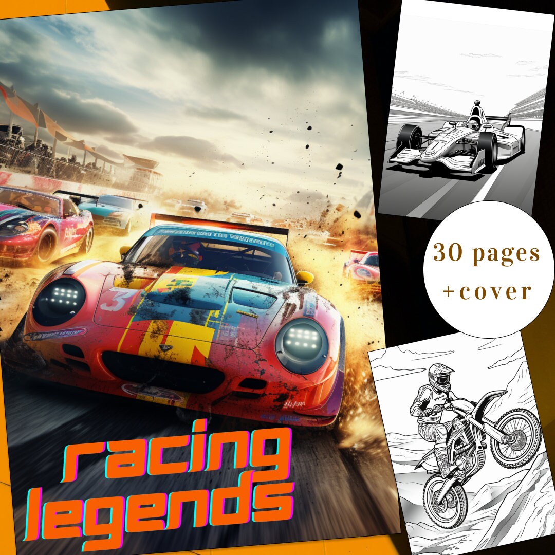 30 Car Coloring Book Car Coloring Page Car Coloring Auto Etsy