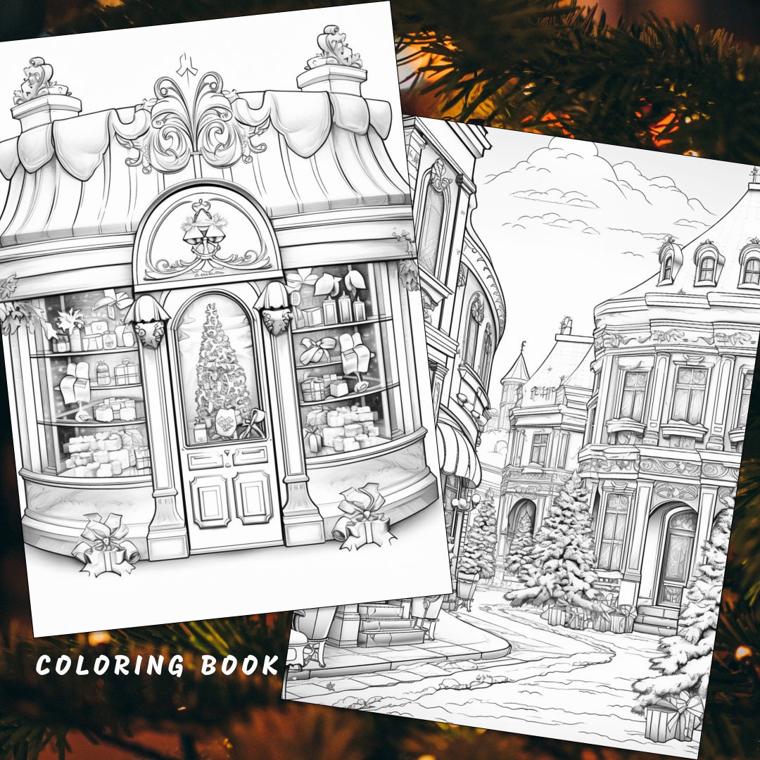 38 Winter Storefront Coloring Page, Fantasy Coloring, Winter Coloring ...